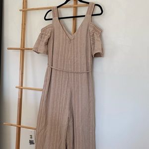 Moon river cold shoulder maxi jumpsuit